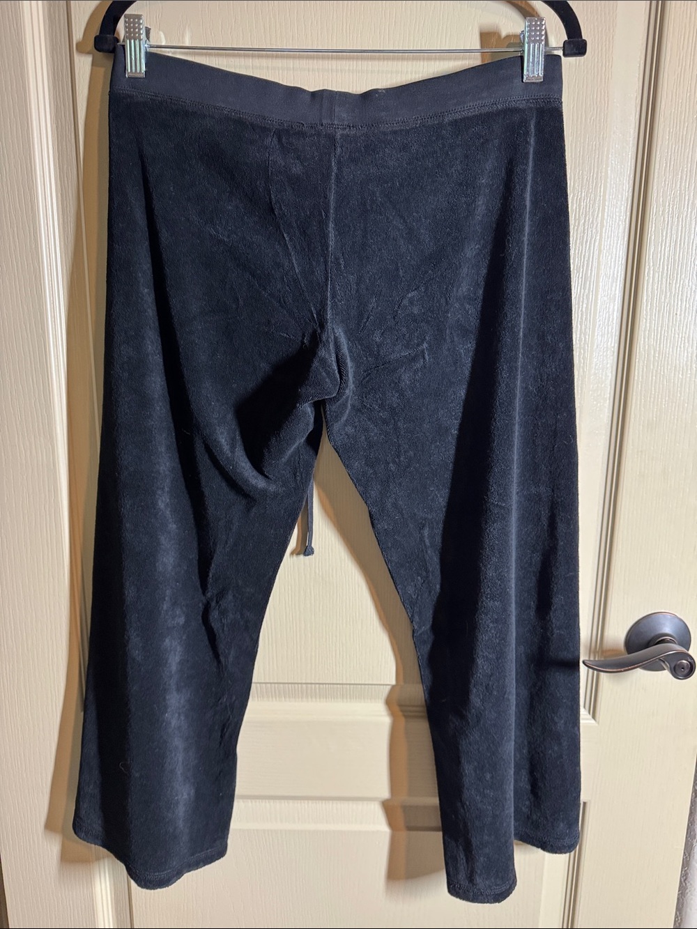 Juicy Couture Black Crop Capris Drawstring Pants Medium - Picture 4 of 4